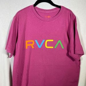 Used RVCA  rainbow logo color LARGE